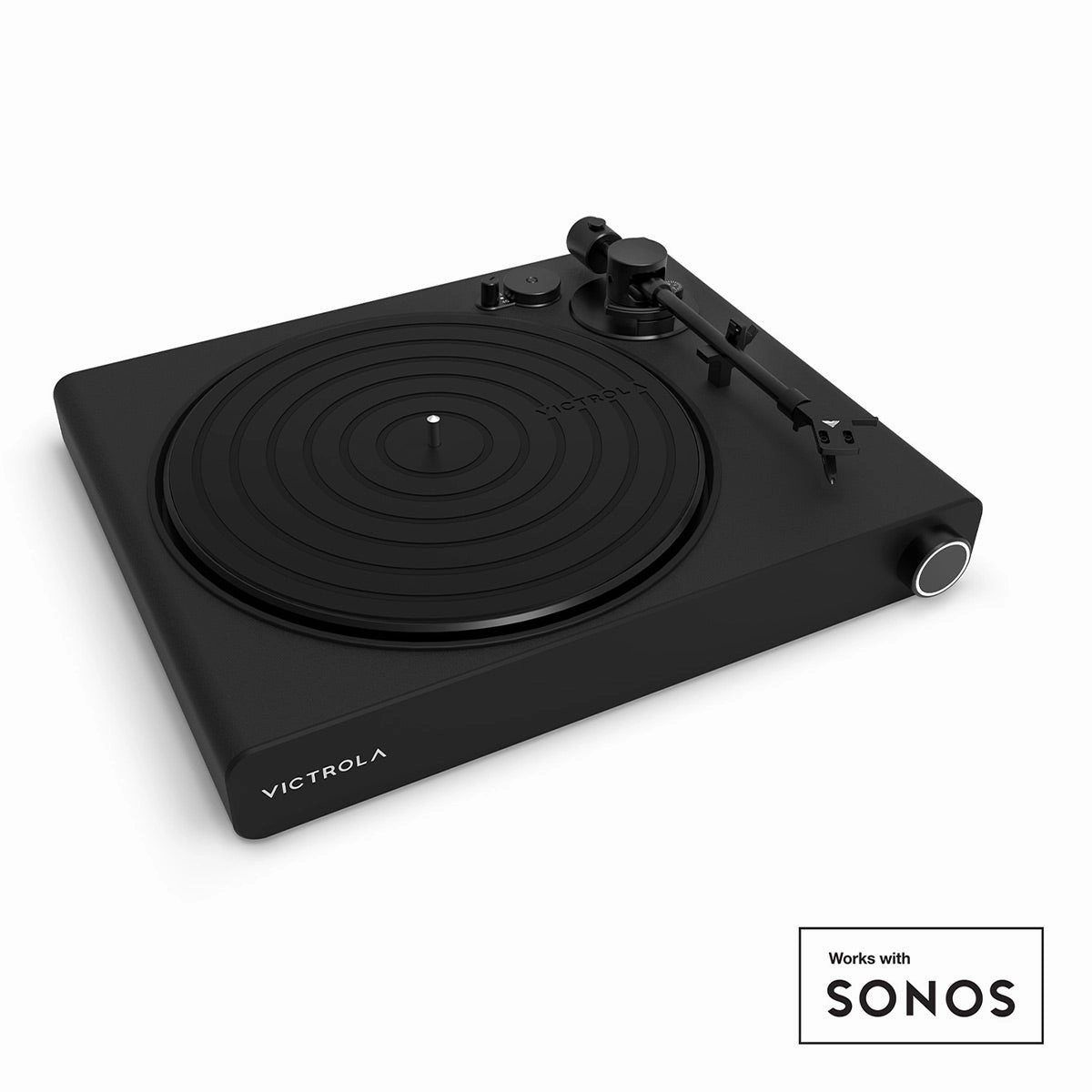 Victrola Stream Onyx 2-Speed Wireless Turntable - Works with Sonos
