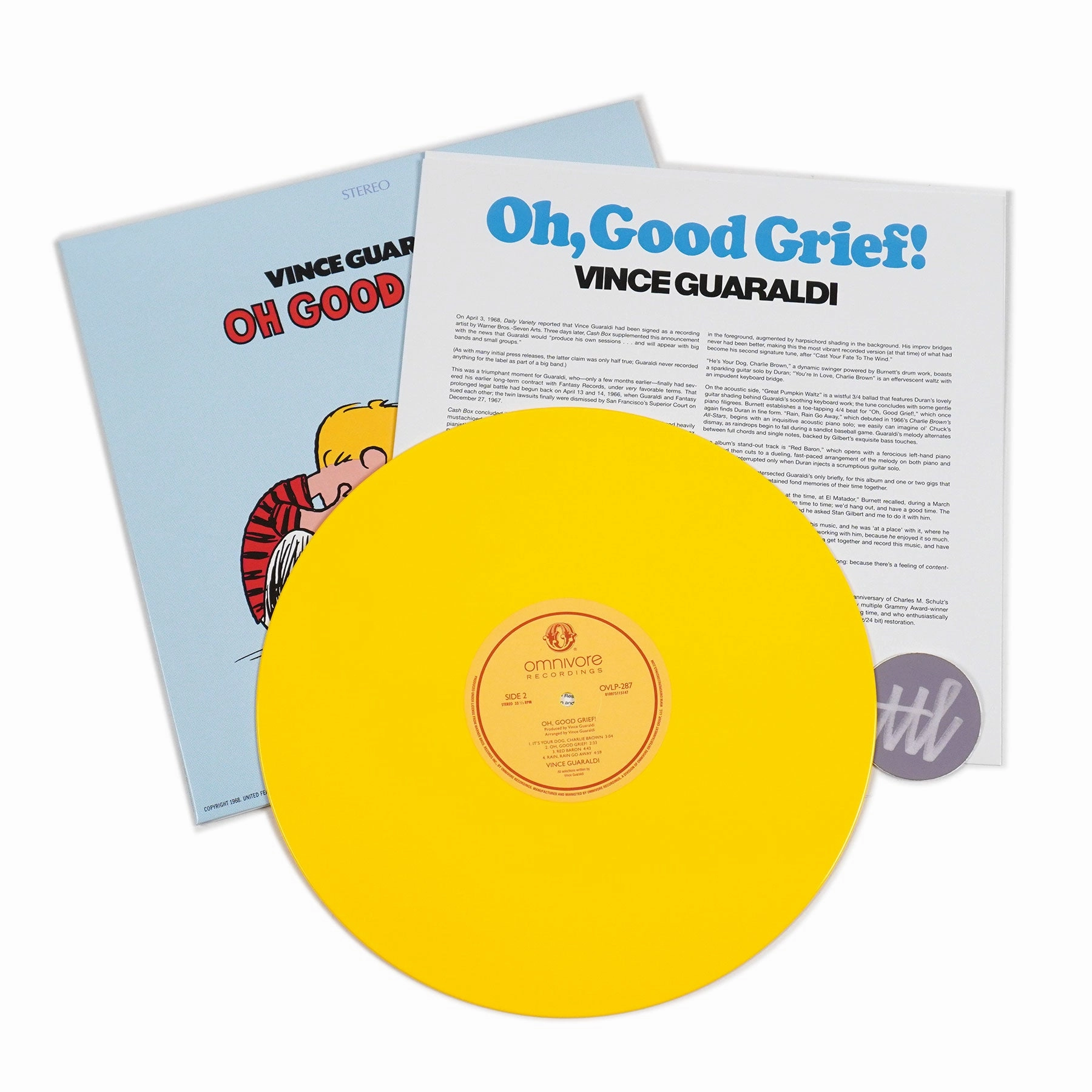 Vince Guaraldi: Oh, Good Grief! (Peanuts, Yellow Colored Vinyl) Vinyl LP