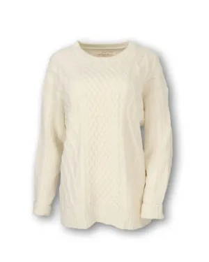 Women's Cable Knit Sweater In Cream