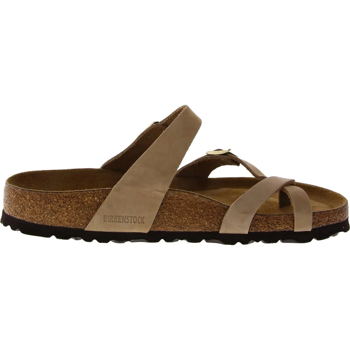 Womens Toe Loop Slip On Footbed Sandals