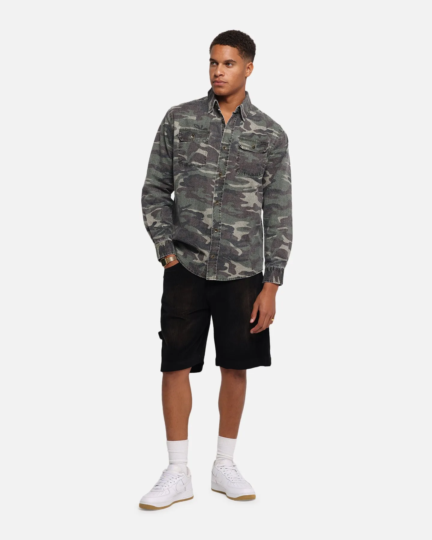 XXIII Corduroy Wash Jorts Black