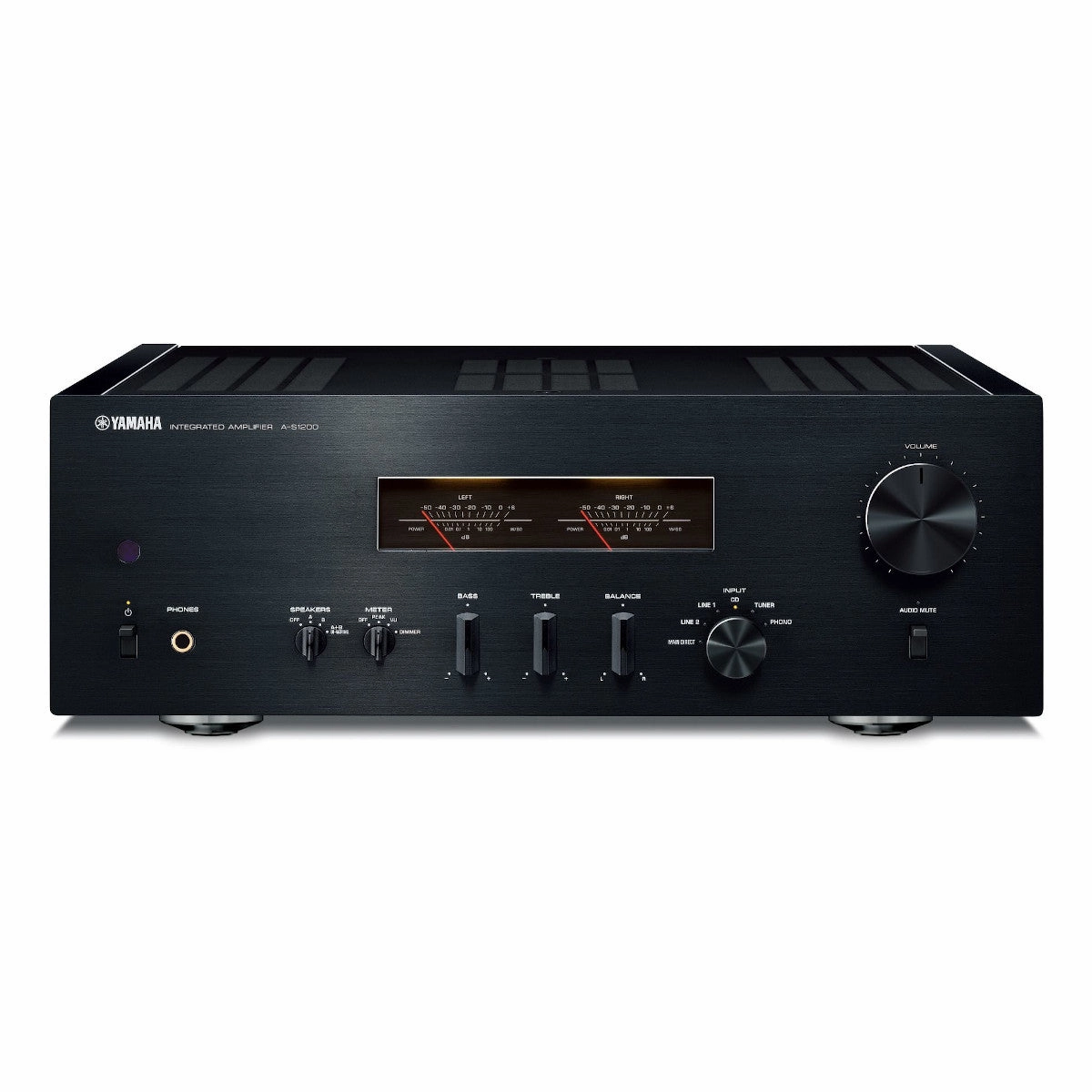 Yamaha A-S1200 Integrated Amp (Black) hi-fi volume knob,hi-fi remote control system,hi-fi smart amplifier