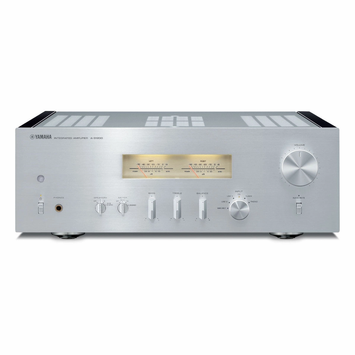 Yamaha A-S1200 Integrated Amp (Silver) hi-fi volume knob,hi-fi remote control system,hi-fi smart amplifier