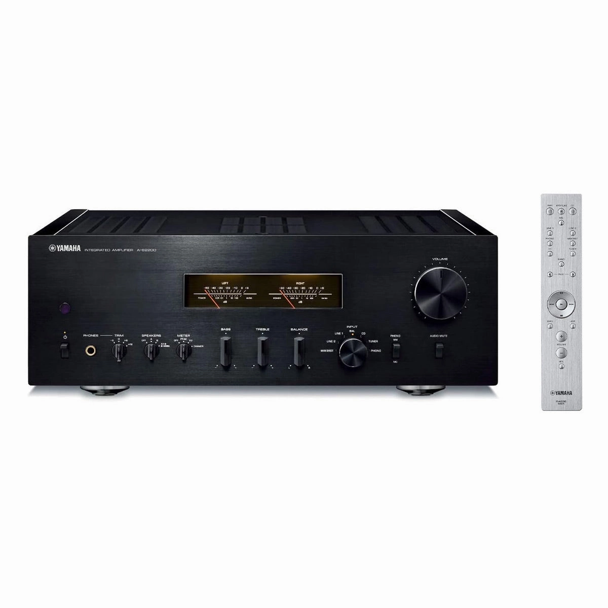 Yamaha A-S2200 Integrated Amp (Black) hi-fi volume knob,hi-fi remote control system,hi-fi smart amplifier