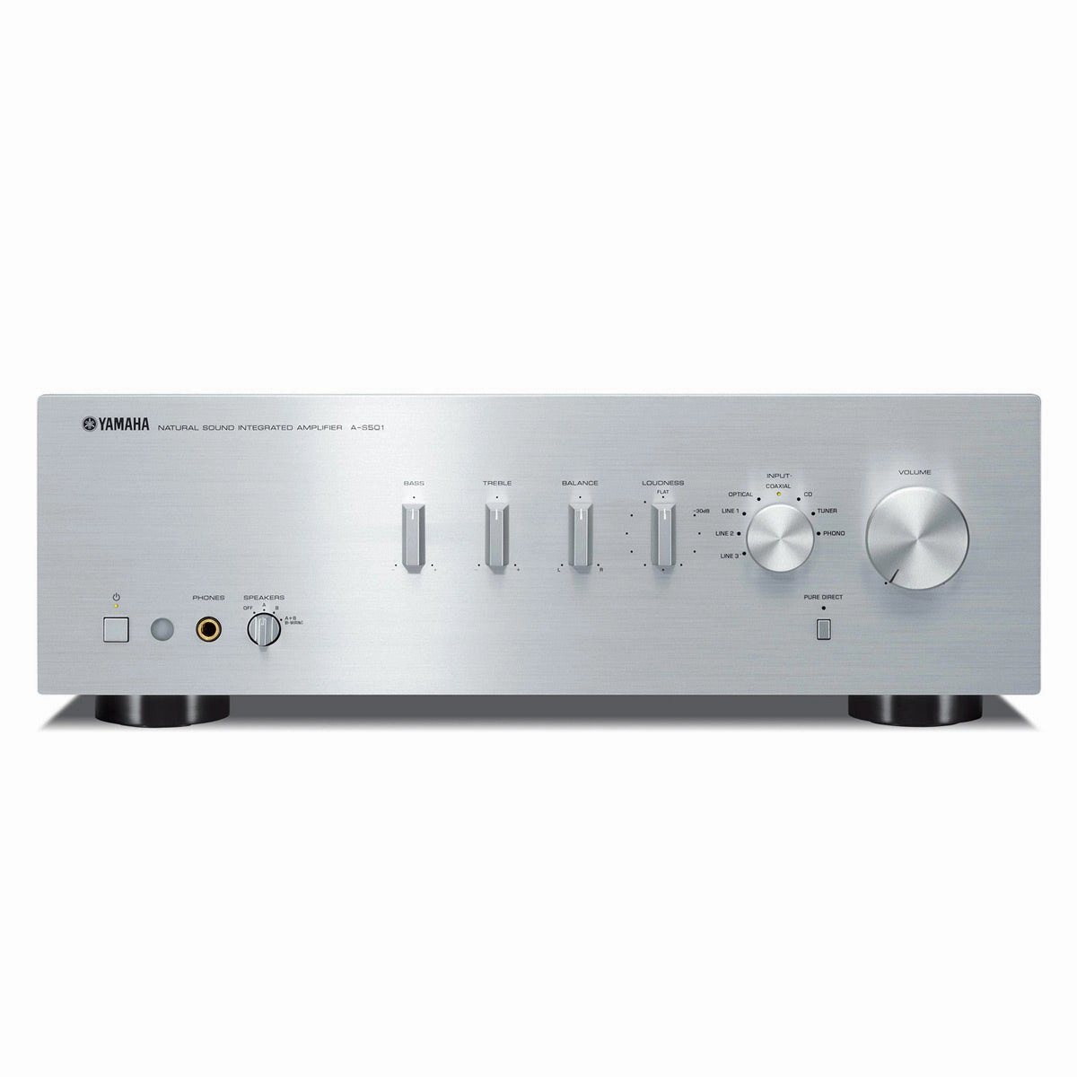 Yamaha A-S501SL Integrated Amplifier (Silver) hi-fi volume knob,hi-fi remote control system,hi-fi smart amplifier