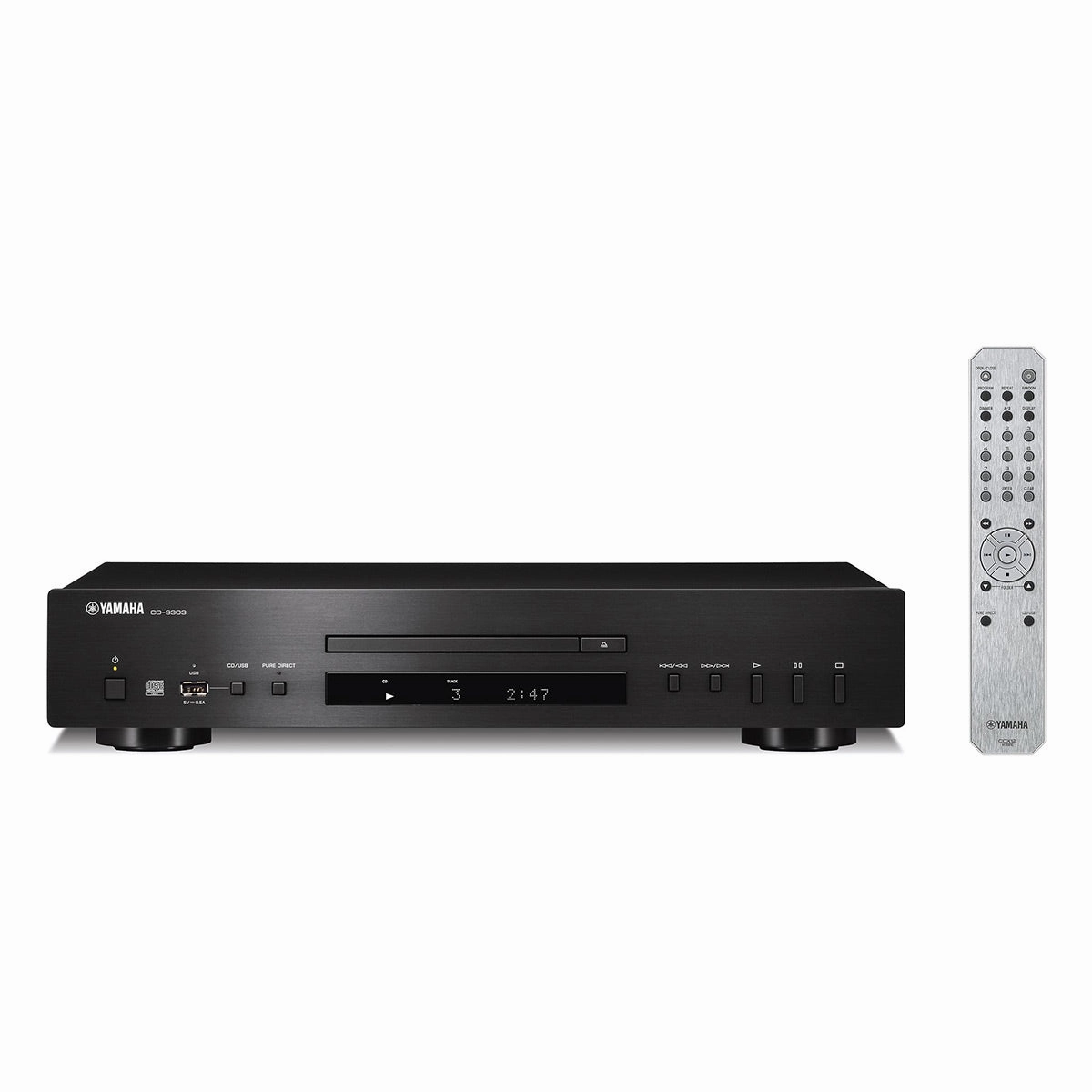 Yamaha CD-S303 CD Player with MP3/WMA/LPCM/FLAC/USB Compatibility with A-S301 Integrated Amplifier