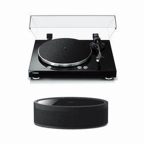 Yamaha MusicCast Vinyl 500 Turntable with MusicCast 50 Wireless Speaker (Black) Wireless & Multiroom Speakers,WiFi Speakers,Connected Audio