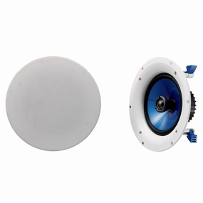 Yamaha NS-IC800 140 Watt 8 Inch 2 Way In Ceiling Speakers - Pair (White) In Wall & In Ceiling Speakers,Recessed Speakers,Flush Mount Audio