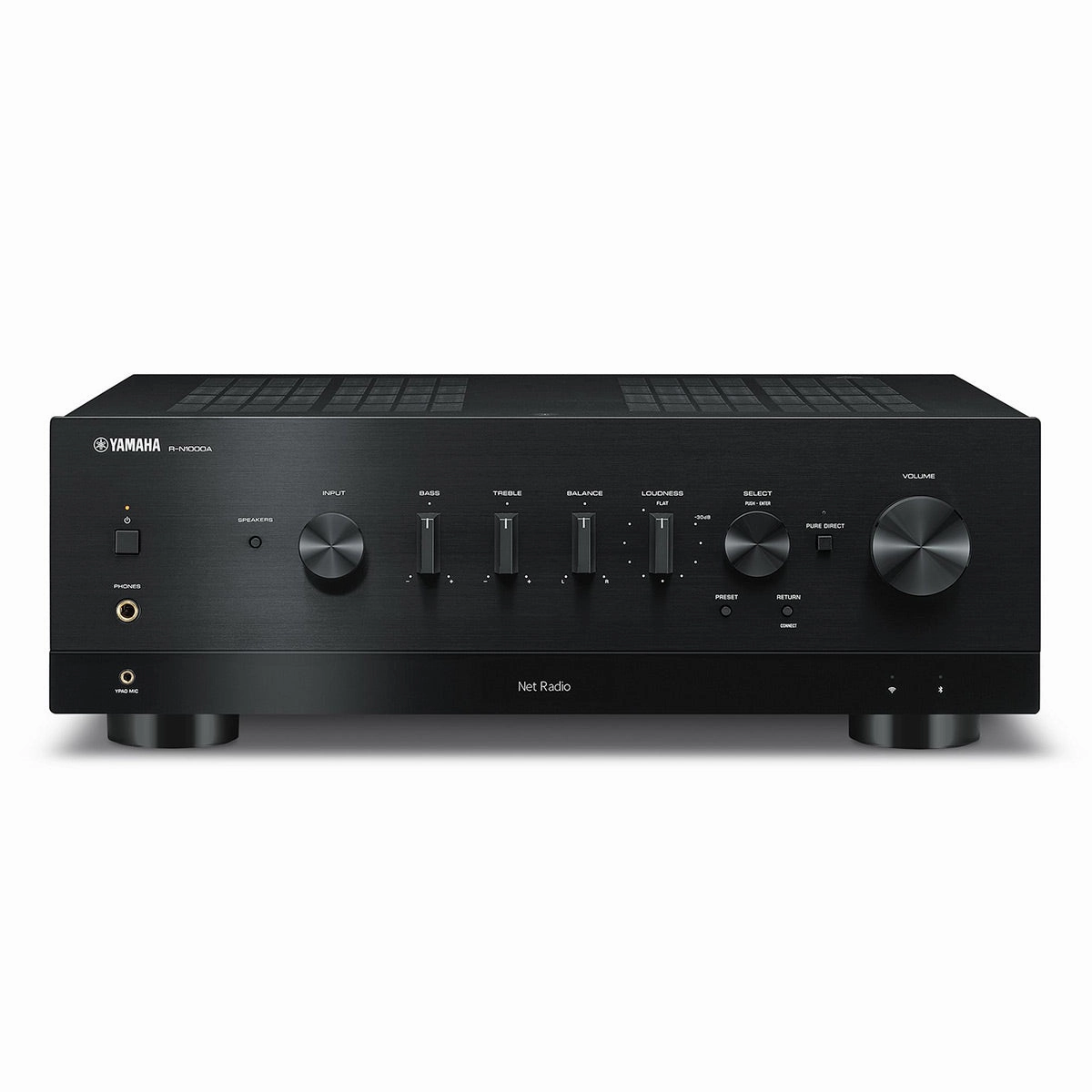 Yamaha R-N1000A Stereo Network Receiver with HDMI ARC, Bluetooth, Wi-Fi, and MusicCast (Black)