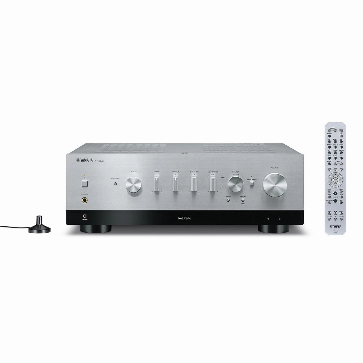 Yamaha R-N800A Stereo Network Receiver with Bluetooth, Wi-Fi, and MusicCast (Silver) hi-fi volume knob,hi-fi remote control system,hi-fi smart amplifier