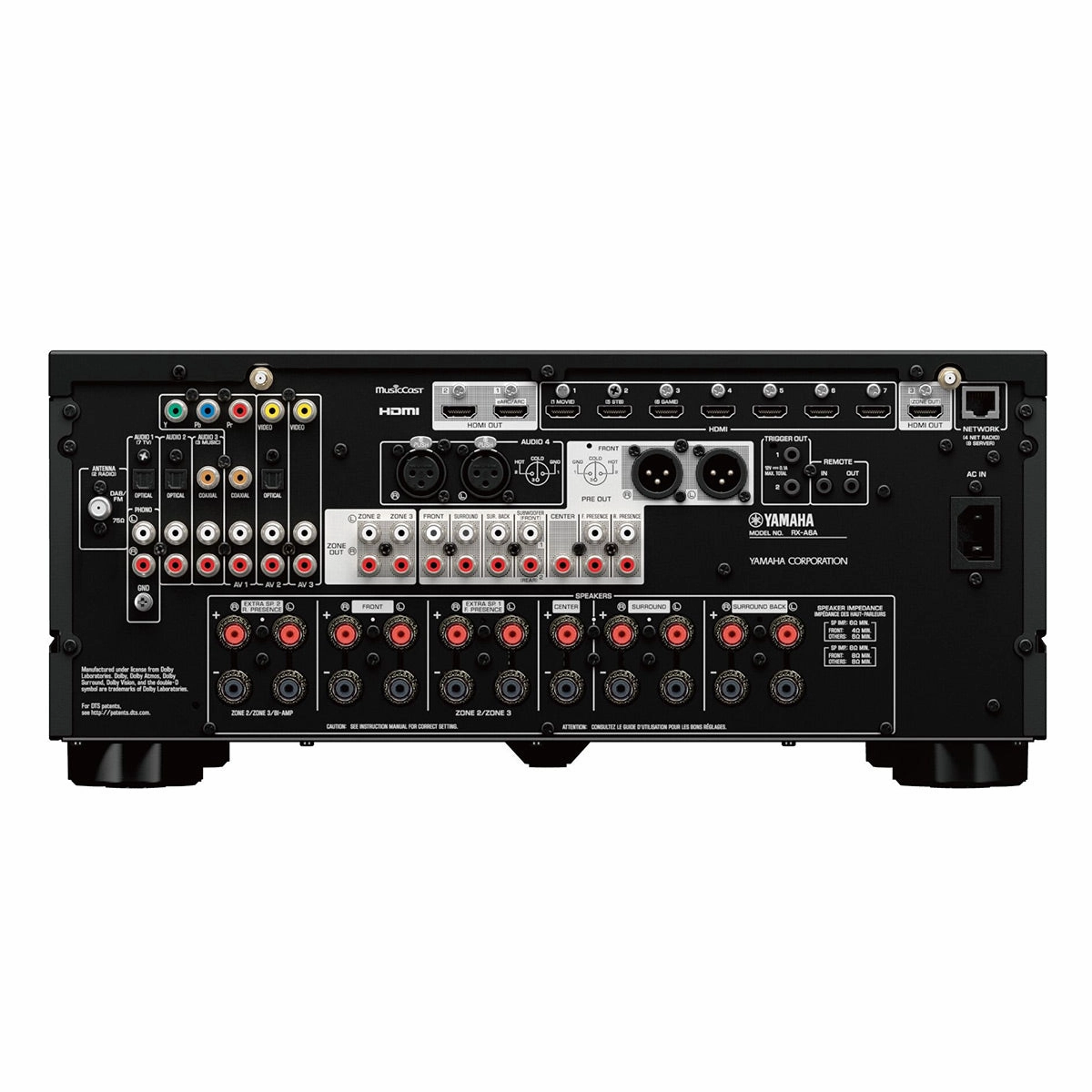 Yamaha RX-A6A AVENTAGE 9.2-channel AV Receiver with MusicCast