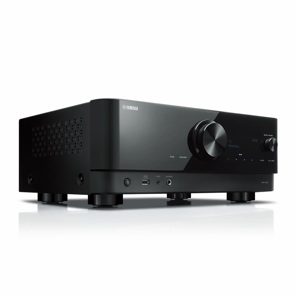 Yamaha RX-V4 5.2-Channel AV Receiver with 8K HDMI and MusicCast hi-fi volume knob,hi-fi remote control system,hi-fi smart amplifier