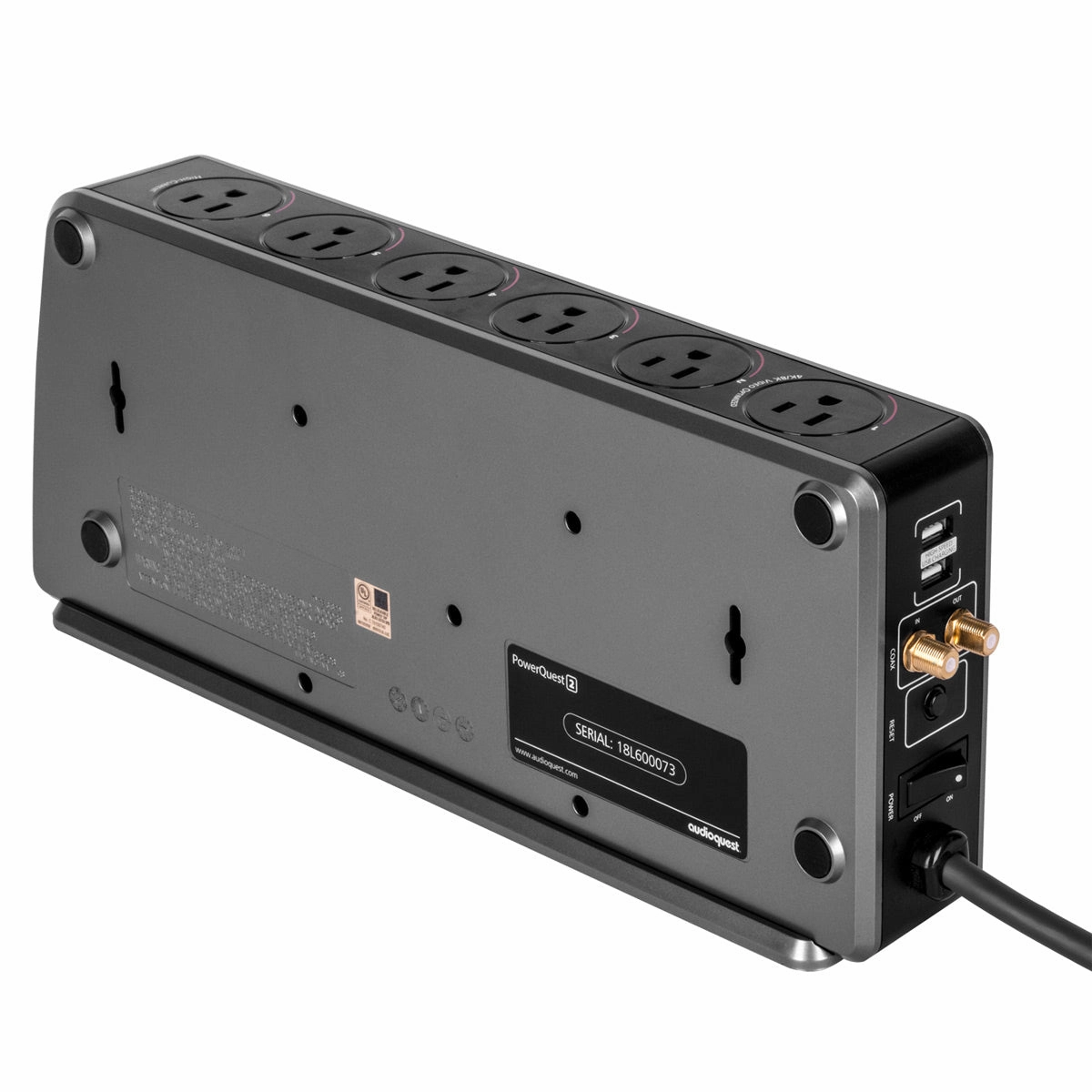 Yamaha RX-V6 7.2-Channel AV Receiver with 6-Outlet Surge Protector and 8K-10K 48Gbps HDMI Cable - 4.92 ft. (1.5m)