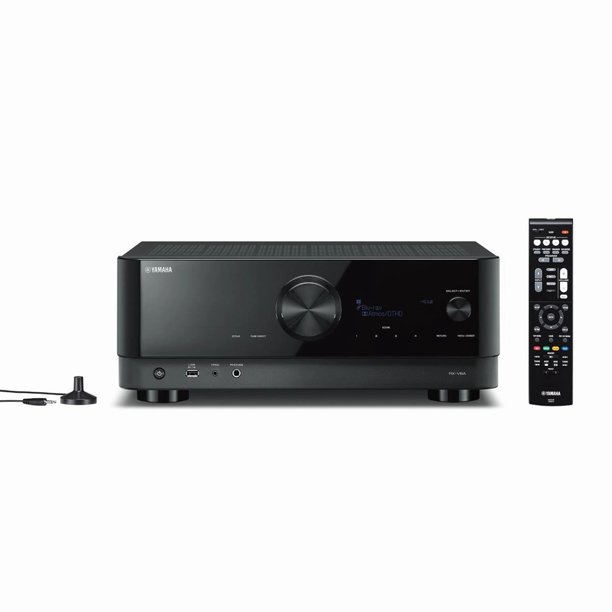 Yamaha RX-V6 7.2-Channel AV Receiver with 8K HDMI and MusicCast hi-fi volume knob,hi-fi remote control system,hi-fi smart amplifier