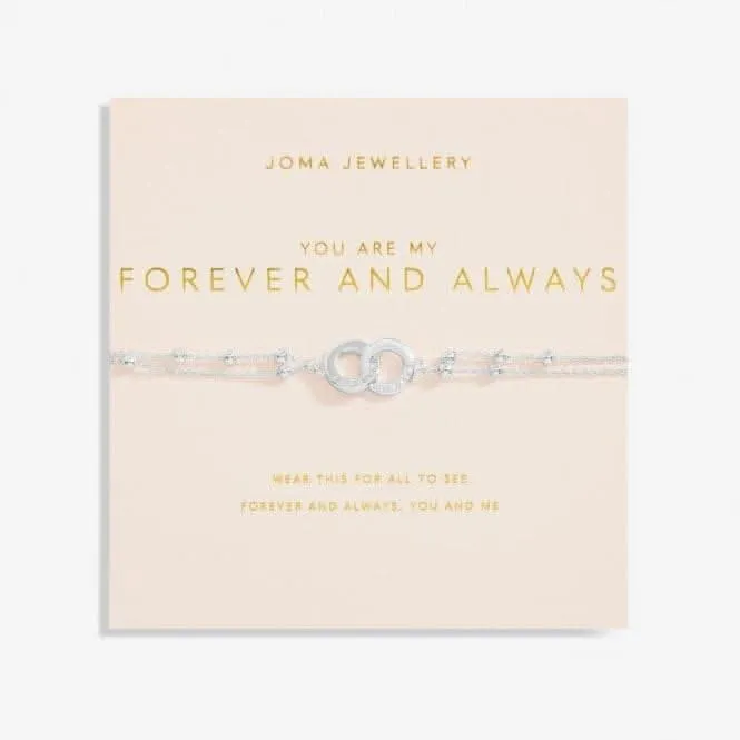 You Are My Forever Always Silver Plated 18cm   3cm Bracelet 6736 Joma Jewellery