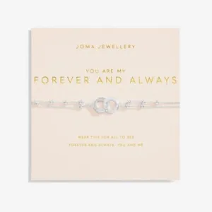 You Are My Forever Always Silver Plated 18cm   3cm Bracelet 6736 Joma Jewellery