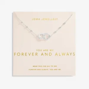 You Are My Forever Always Silver Plated 46cm   5cm Necklace 6737 Joma Jewellery