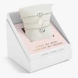 You Gift Box First My Mum Forever My Friend Silver Plated Set Of 3 Bracelet 6959 Joma Jewellery